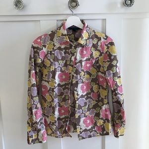 Boden floral button down top UK8 $15